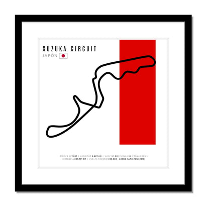 F1 – Circuito 3D Enmarcado | Suzuka Circuit (Japón)
