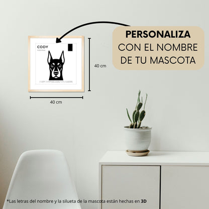 Dóberman — Cuadro de mascota personalizado