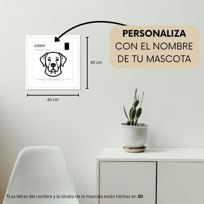 Labrador Retriever — Cuadro de mascota personalizado
