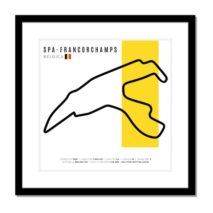 F1 - Circuito 3D Enmarcado | Circuit de Spa-Francorchamps (Bélgica)