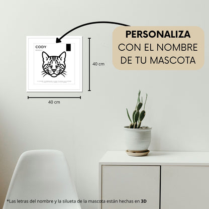 Bengala — Cuadro de mascota personalizado