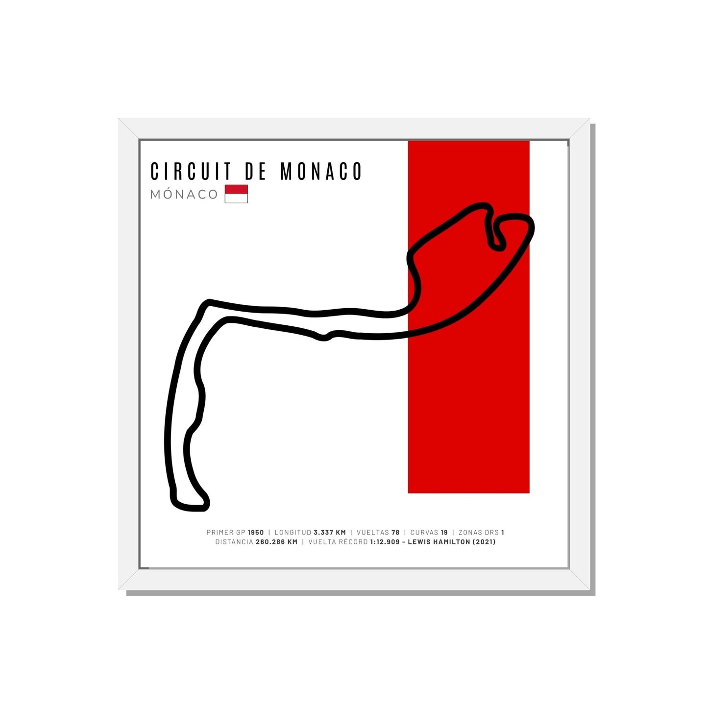 F1 - Circuito 3D Enmarcado | Circuit de Monaco (Mónaco)