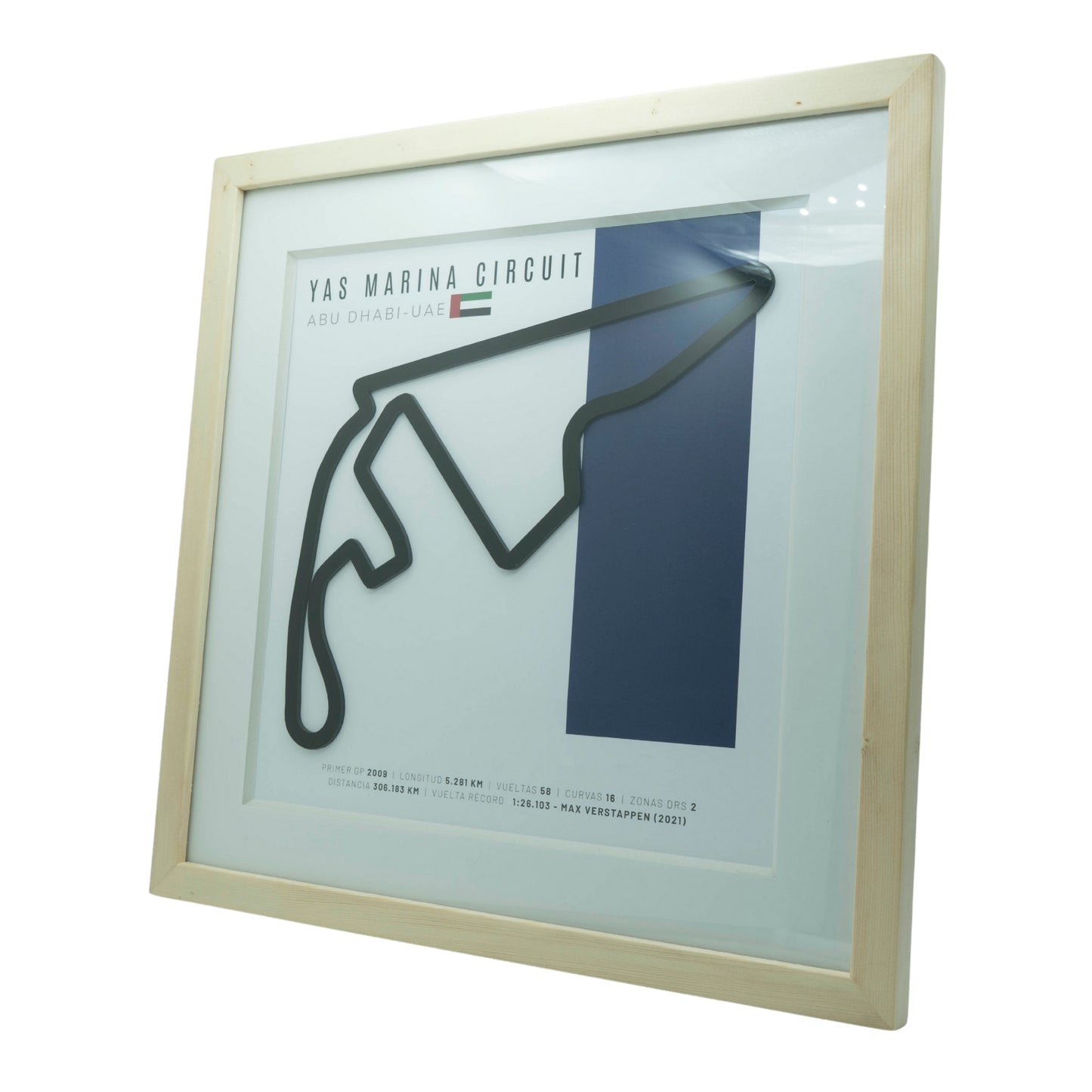 F1 – Circuito 3D Enmarcado | Yas Marina Circuit (Emiratos Árabes Unidos)