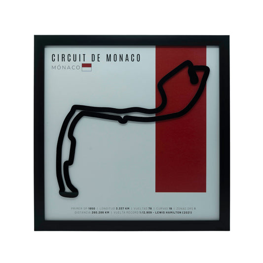 F1 – Circuit de Monaco (Mónaco) | Circuito 3D enmarcado