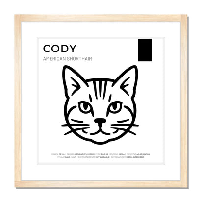 American Shorthair — Cuadro de mascota personalizado