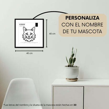 Angora Turco — Cuadro de mascota personalizado