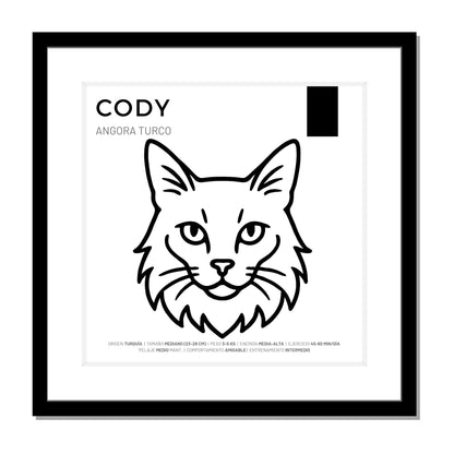 Angora Turco — Cuadro de mascota personalizado