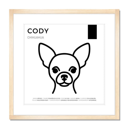 Chihuahua — Cuadro de mascota personalizado