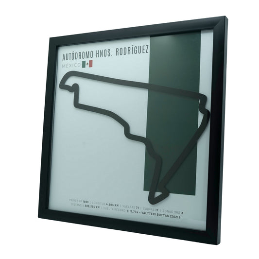 F1 - Circuito 3D Enmarcado | Autódromo Hermanos Rodríguez (México)