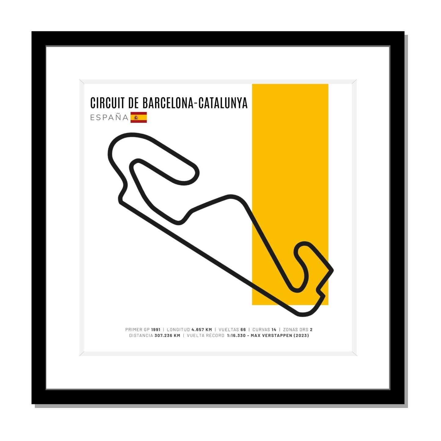 F1 - Circuito 3D Enmarcado | Circuit de Barcelona- Circuito 3D Enmarcado |Catalunya (España)