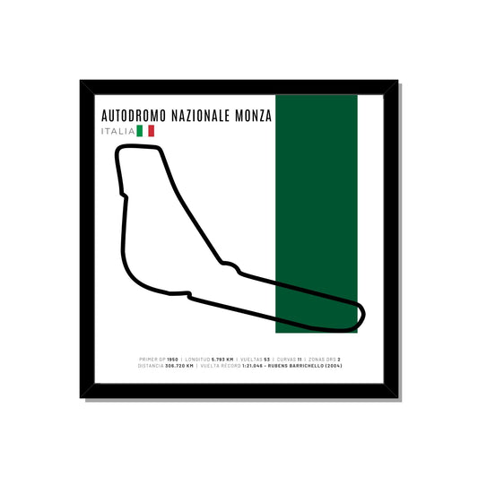 F1 - Circuito 3D Enmarcado | Autodromo Nazionale Monza (Italia)
