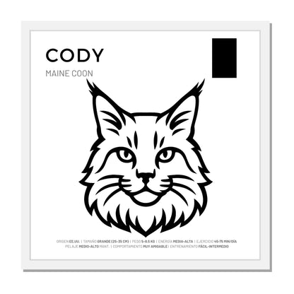 Maine Coon — Cuadro de mascota personalizado