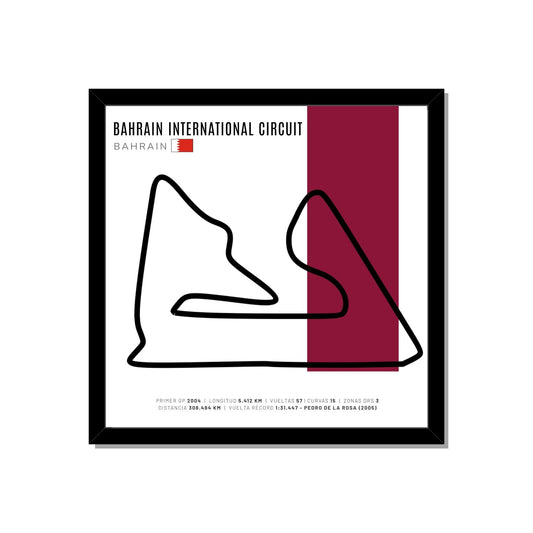 F1 – Circuito 3D Enmarcado | Bahrain International Circuit (Baréin)
