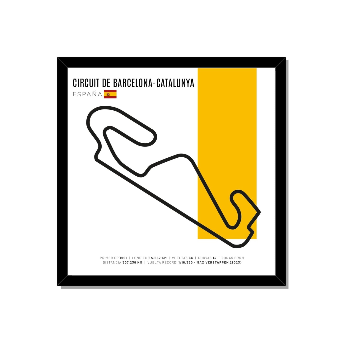 F1 - Circuito 3D Enmarcado | Circuit de Barcelona- Circuito 3D Enmarcado |Catalunya (España)