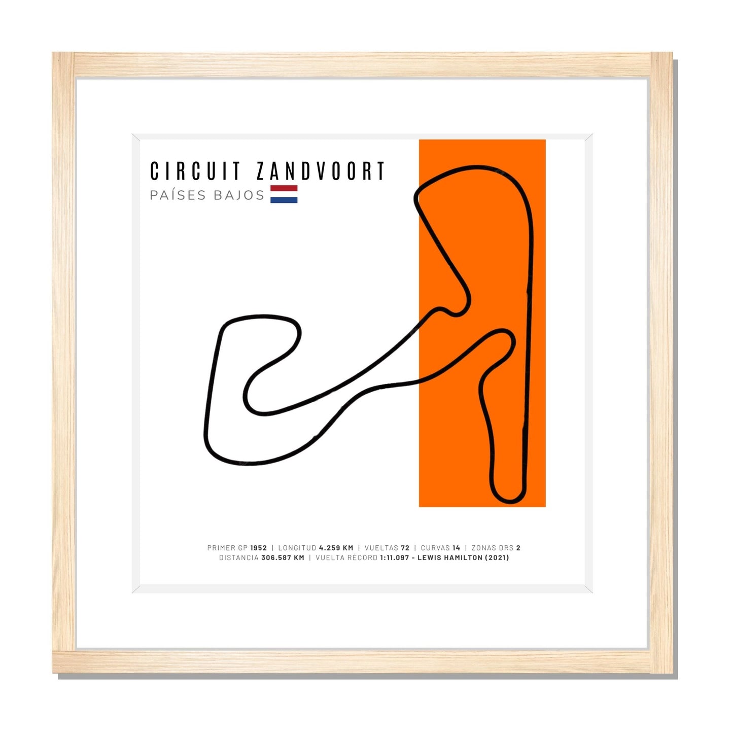 F1 - Circuito 3D Enmarcado | Circuit Zandvoort (Países Bajos)