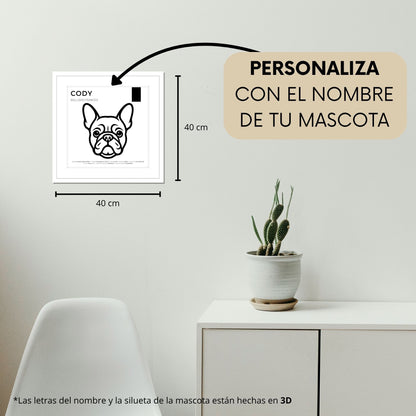 Bulldog Francés — Cuadro de mascota personalizado