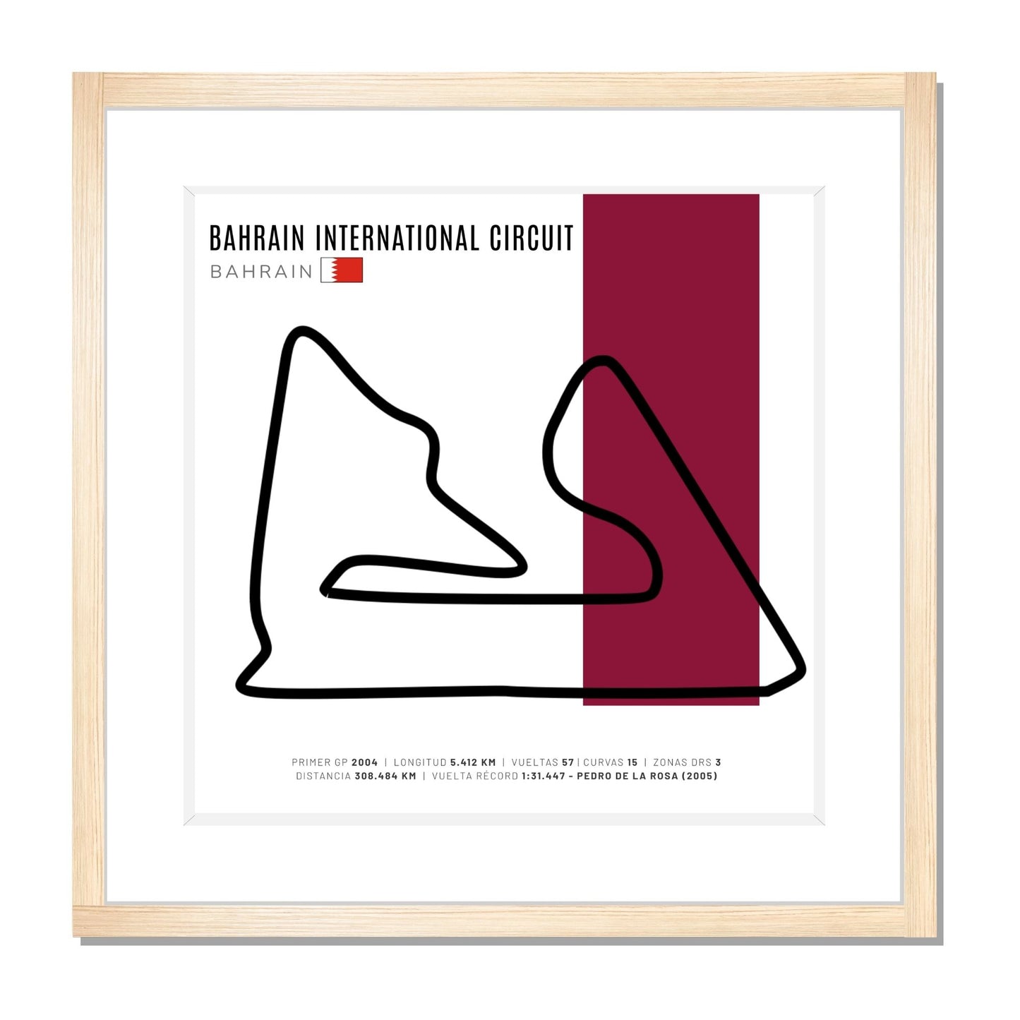 F1 – Circuito 3D Enmarcado | Bahrain International Circuit (Baréin)