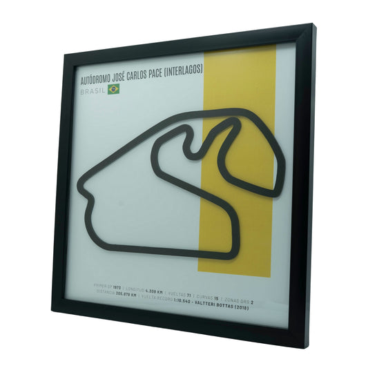 F1 – Autódromo José Carlos Pace / Interlagos (Brasil) | Circuito 3D enmarcado