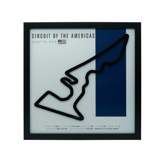 F1 – Circuit of The Americas / COTA (Estados Unidos) | Circuito 3D enmarcado
