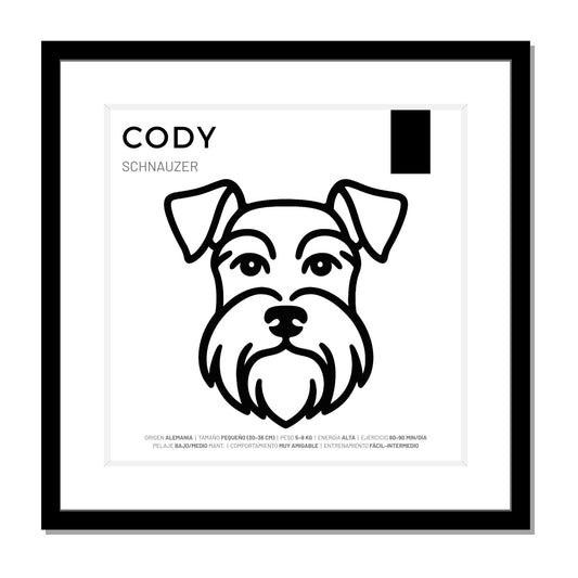 Schnauzer — Cuadro de mascota personalizado