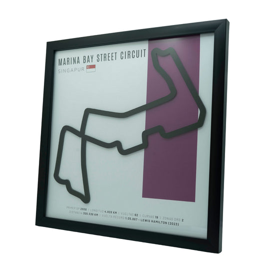 F1 – Marina Bay Street Circuit (Singapur) | Circuito 3D enmarcado