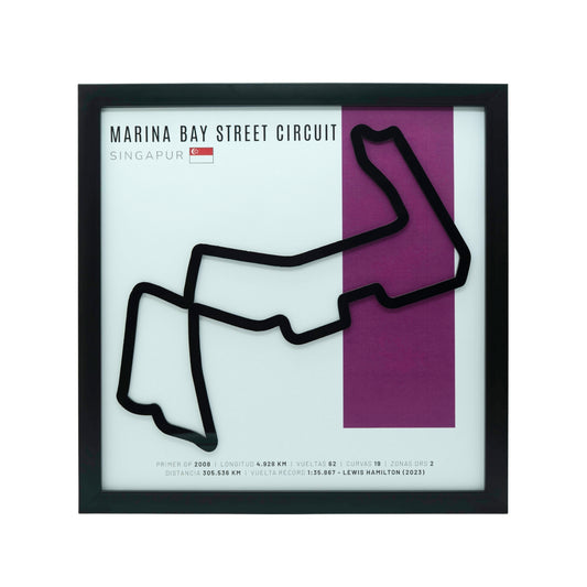 F1 – Marina Bay Street Circuit (Singapur) | Circuito 3D enmarcado