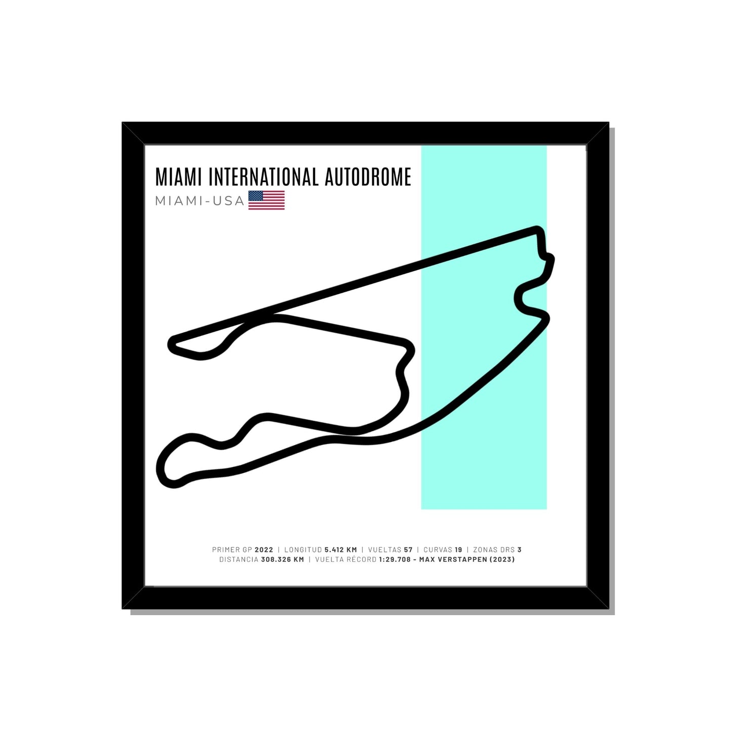 F1 - Circuito 3D Enmarcado | Miami International Autodrome (Estados Unidos)