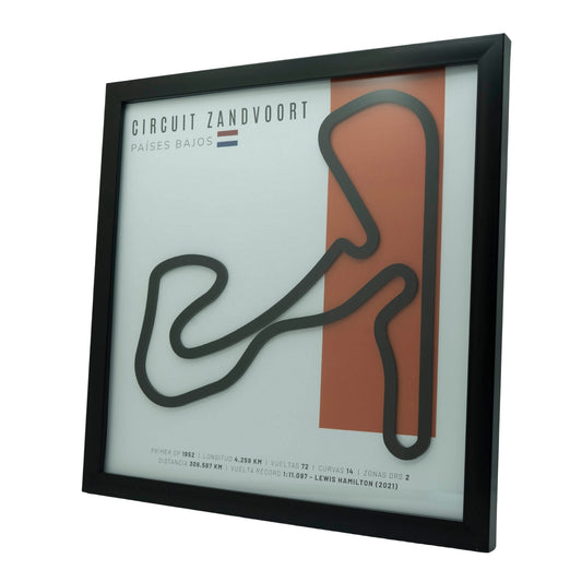 F1 – Circuit Zandvoort (Países Bajos) | Circuito 3D enmarcado