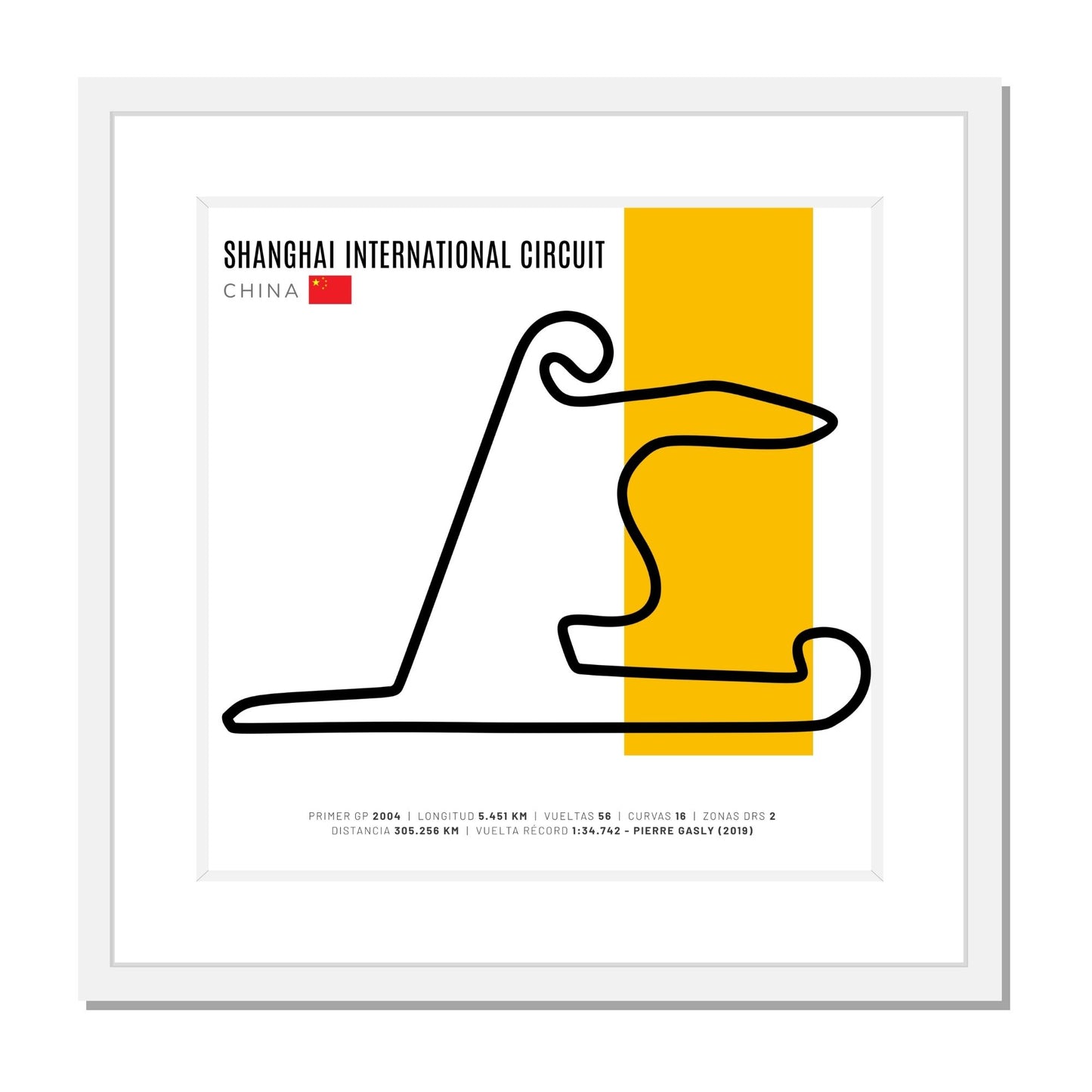 F1 – Circuito 3D Enmarcado | Shanghai International Circuit (China)