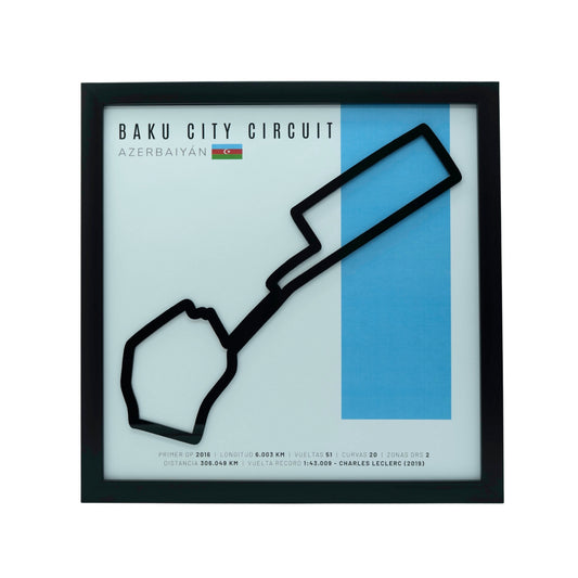 F1 – Baku City Circuit (Azerbaiyán) | Circuito 3D enmarcado