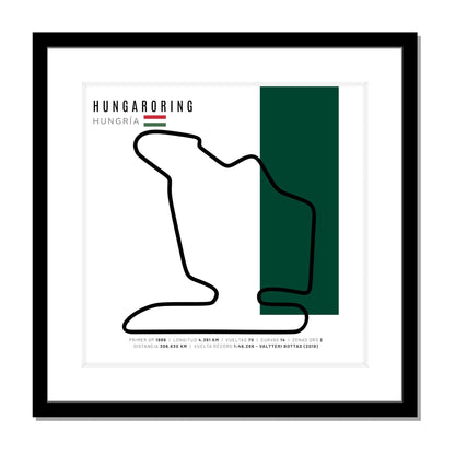 F1 - Circuito 3D Enmarcado | Hungaroring (Hungría)