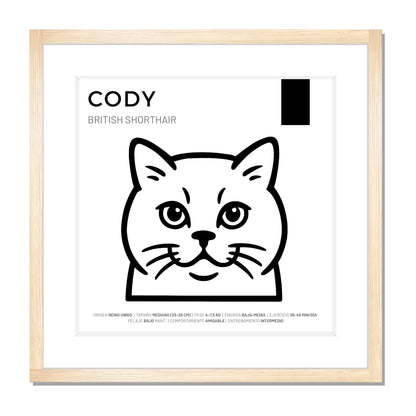 British Shorthair — Cuadro de mascota personalizado