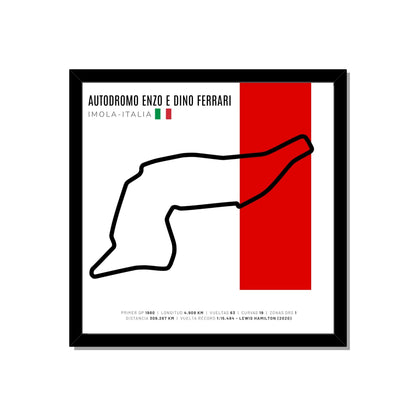 F1 - Circuito 3D Enmarcado | Autodromo Enzo e Dino Ferrari (Italia)