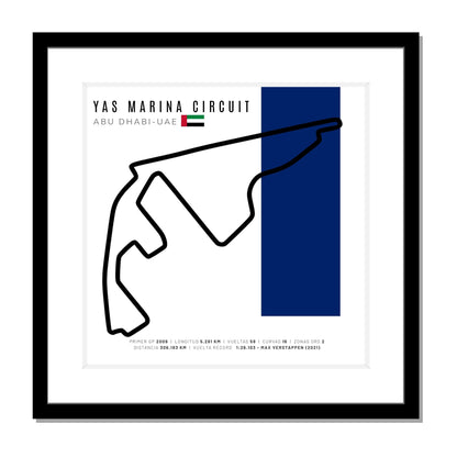 F1 – Circuito 3D Enmarcado | Yas Marina Circuit (Emiratos Árabes Unidos)