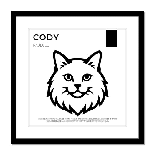 Ragdoll — Cuadro de mascota personalizado