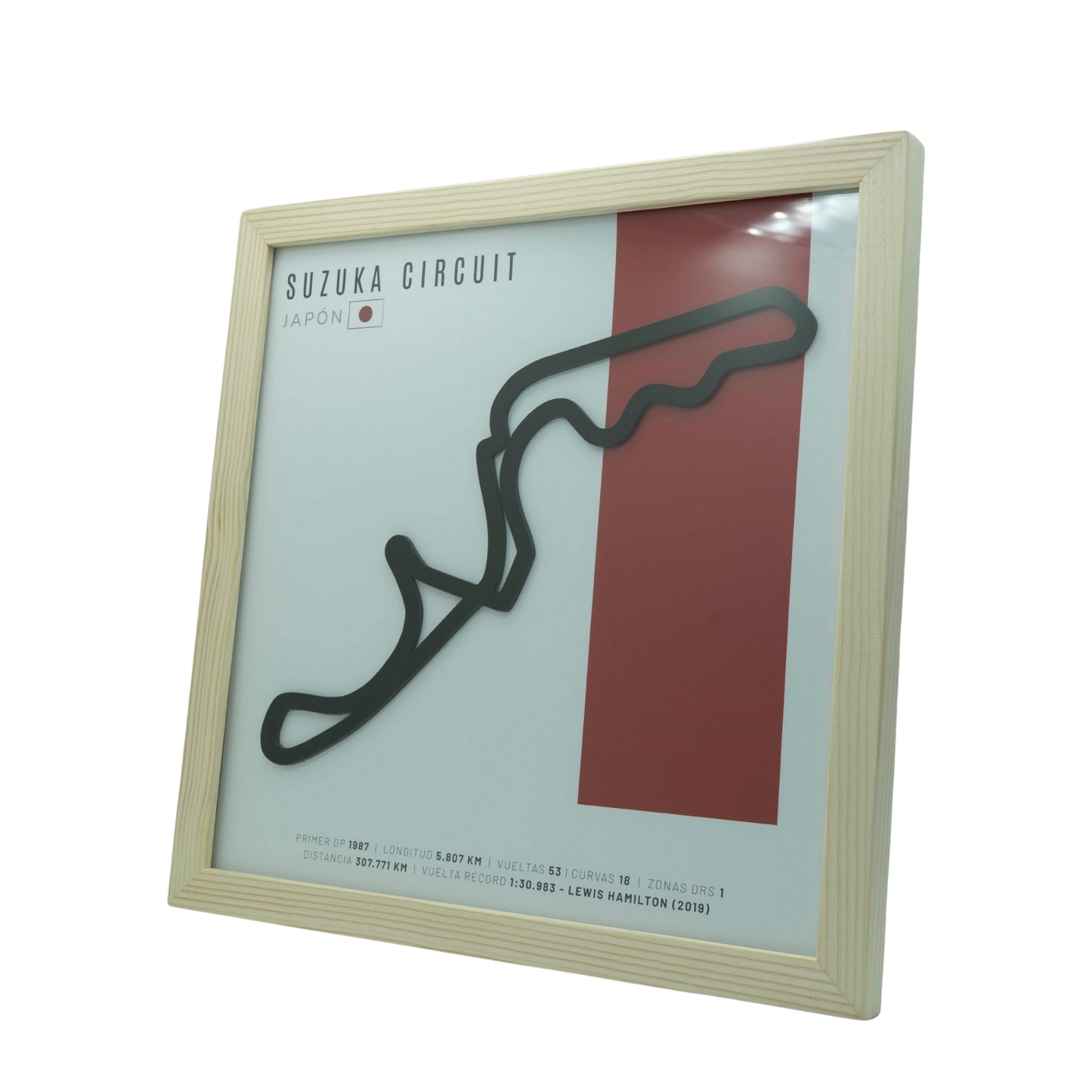 F1 – Circuito 3D Enmarcado | Suzuka Circuit (Japón)