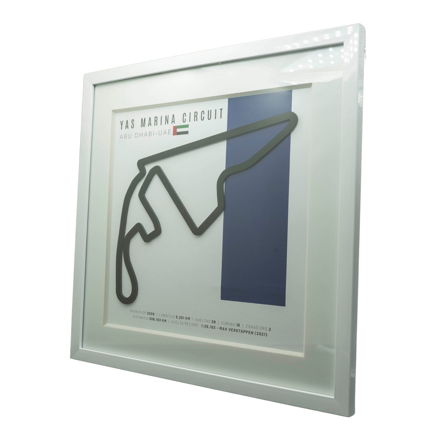 F1 – Circuito 3D Enmarcado | Yas Marina Circuit (Emiratos Árabes Unidos)