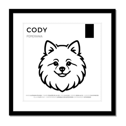 Pomerania — Cuadro de mascota personalizado