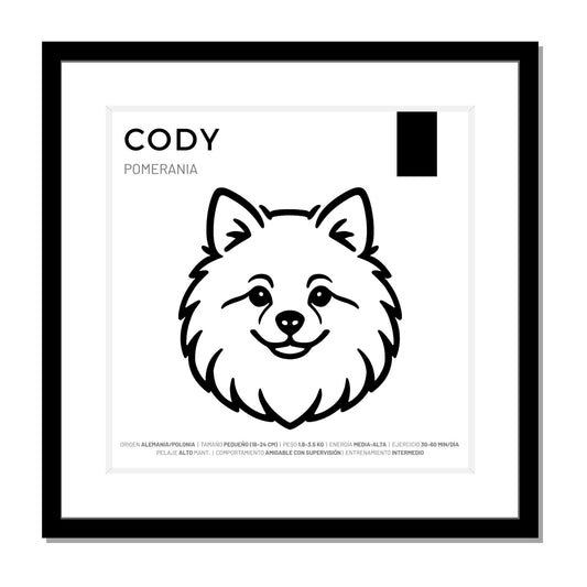 Pomerania — Cuadro de mascota personalizado