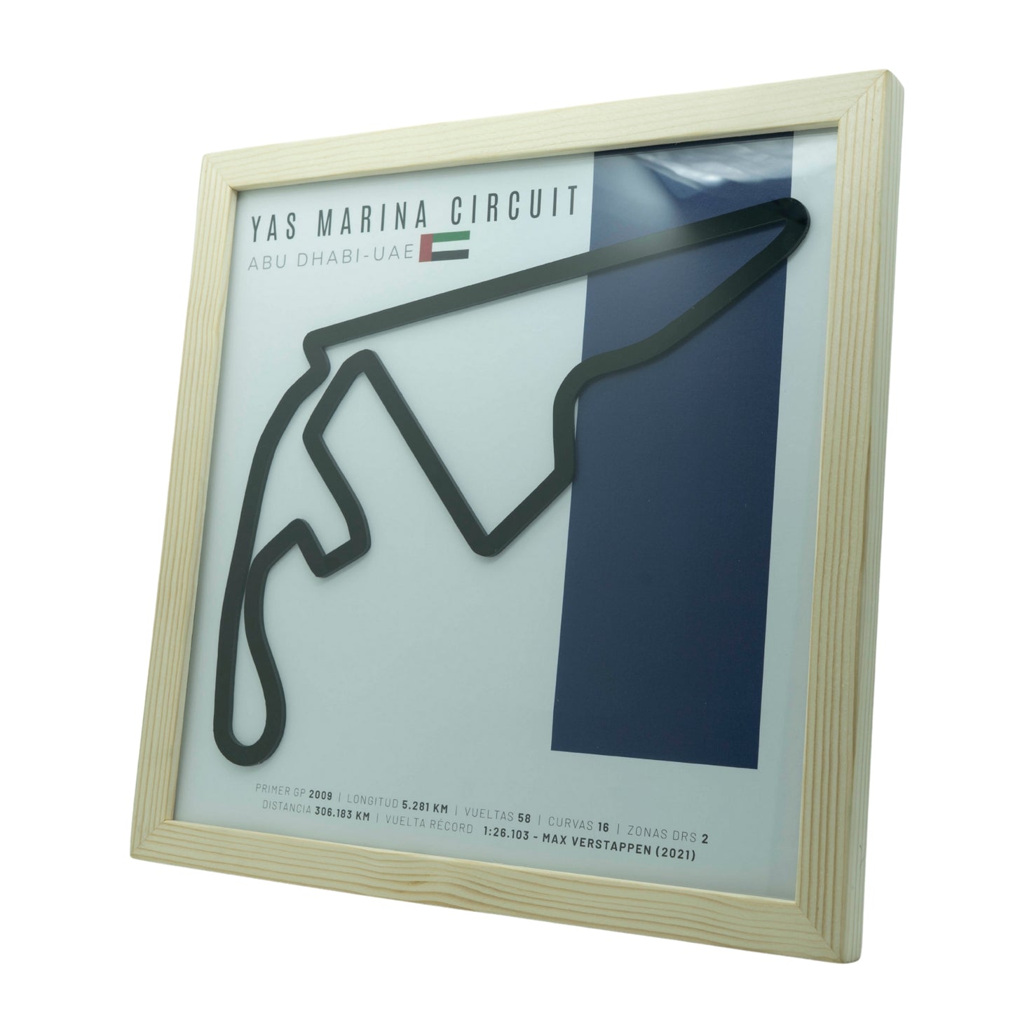 F1 – Circuito 3D Enmarcado | Yas Marina Circuit (Emiratos Árabes Unidos)