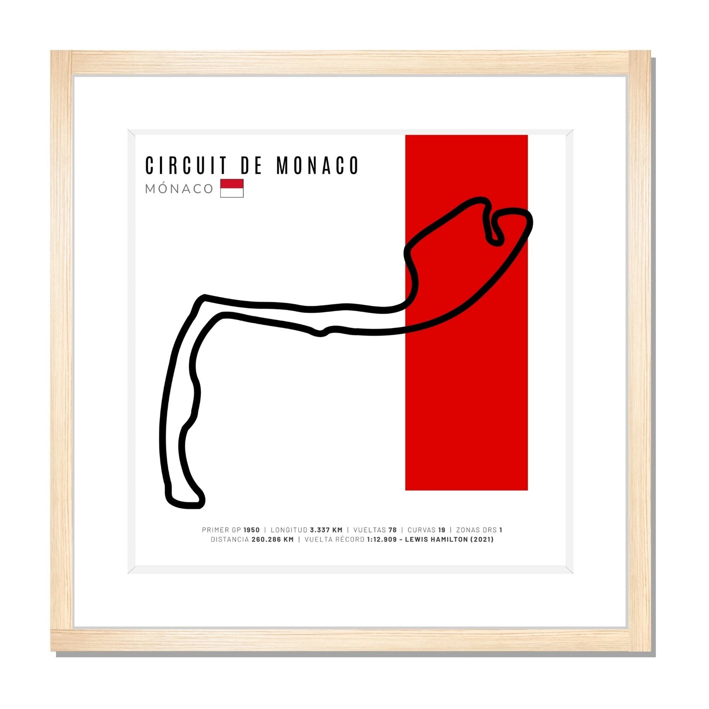 F1 - Circuito 3D Enmarcado | Circuit de Monaco (Mónaco)