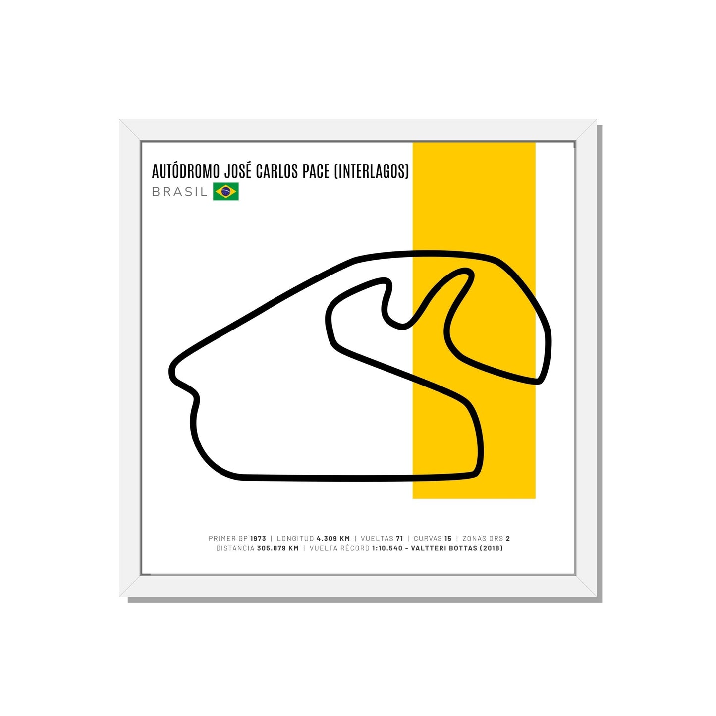 F1 - Circuito 3D Enmarcado | Autódromo José Carlos Pace / Interlagos (Brasil)