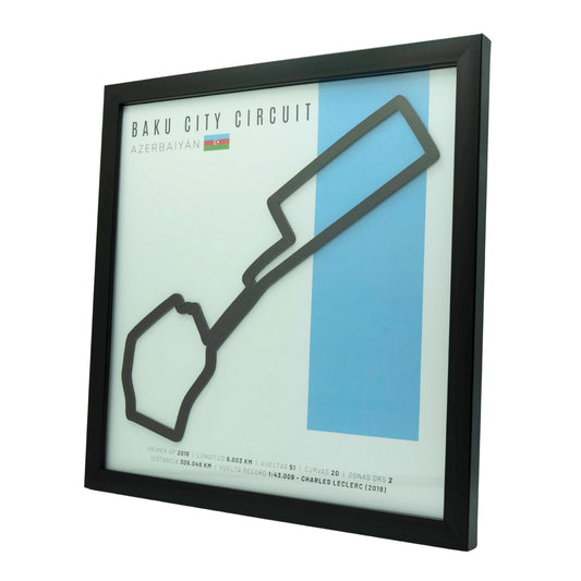 F1 – Baku City Circuit (Azerbaiyán) | Circuito 3D enmarcado