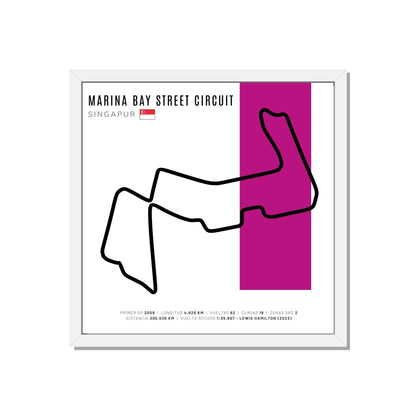 F1 - Circuito 3D Enmarcado | Marina Bay Street Circuit (Singapur)