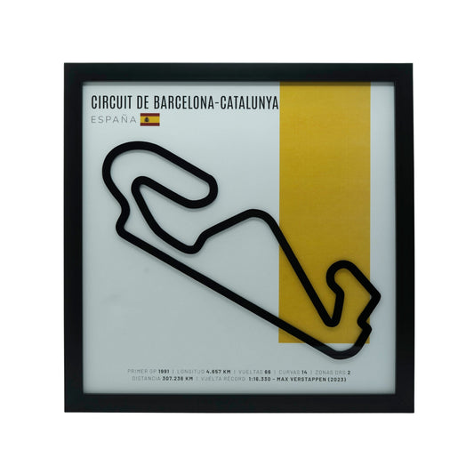 F1 – Circuit de Barcelona-Catalunya (España) | Circuito 3D enmarcado