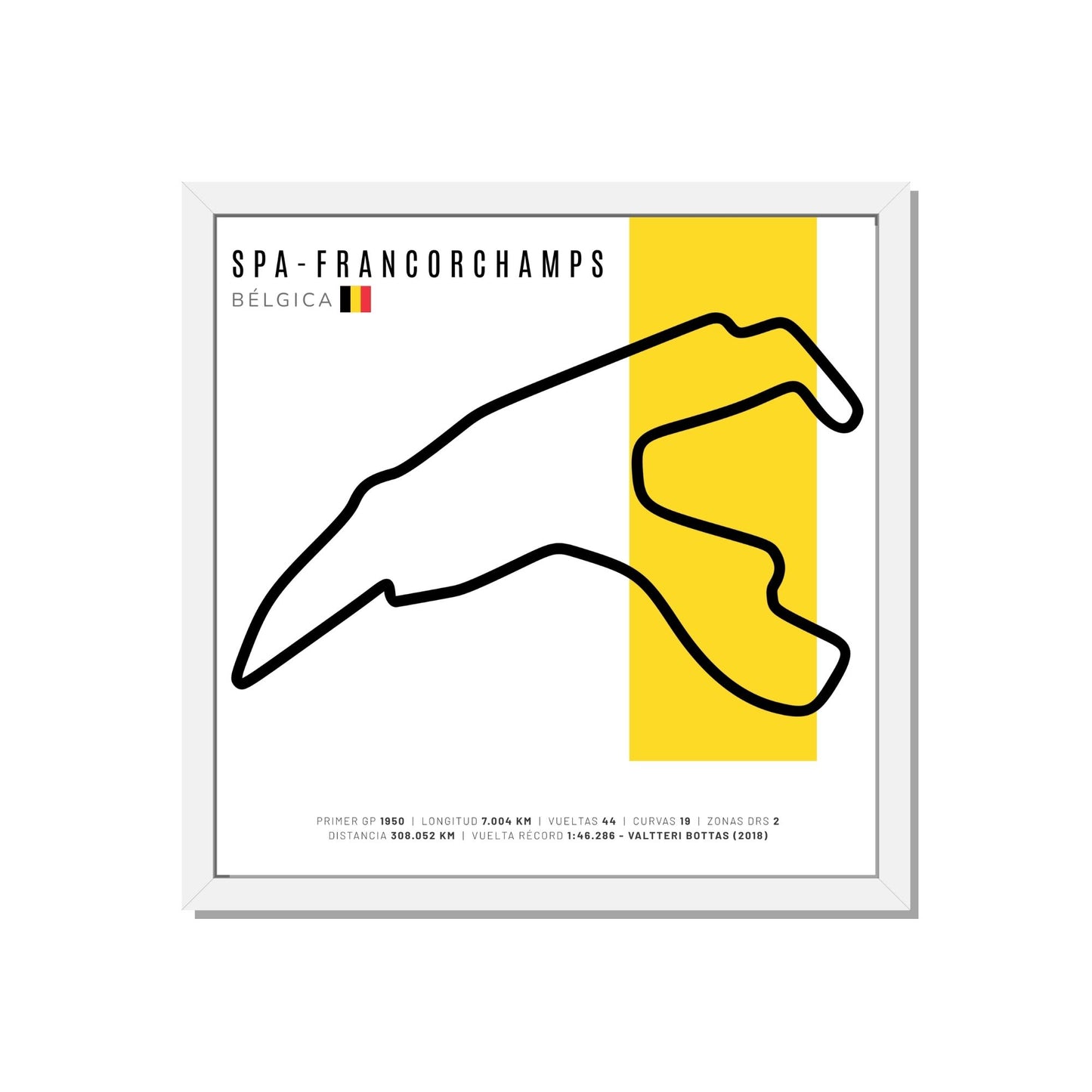 F1 - Circuito 3D Enmarcado | Circuit de Spa-Francorchamps (Bélgica)