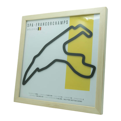 F1 - Circuito 3D Enmarcado | Circuit de Spa-Francorchamps (Bélgica)