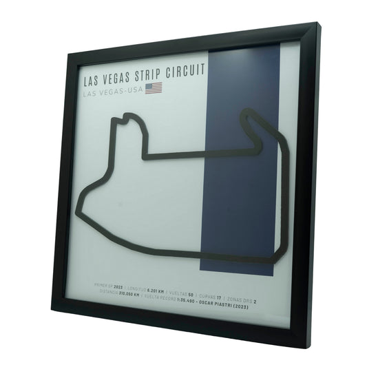 F1 – Las Vegas Strip Circuit (Estados Unidos) | Circuito 3D enmarcado