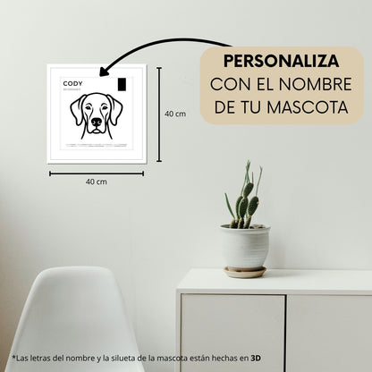 Weimaraner — Cuadro de mascota personalizado