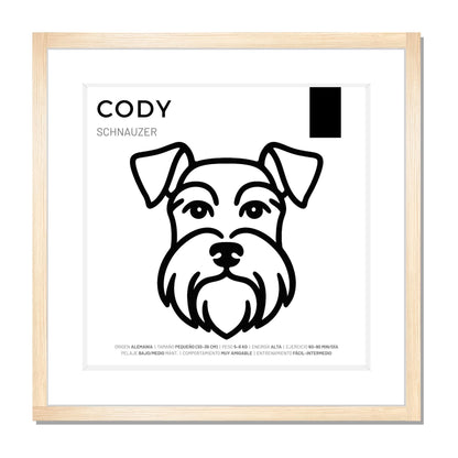 Schnauzer — Cuadro de mascota personalizado